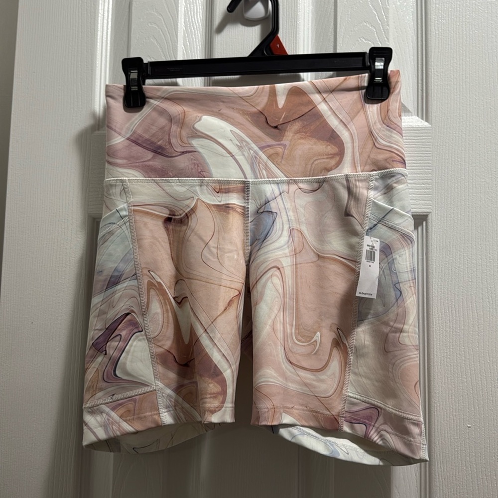 Marble Tye Dye Old Navy workout short size Medium